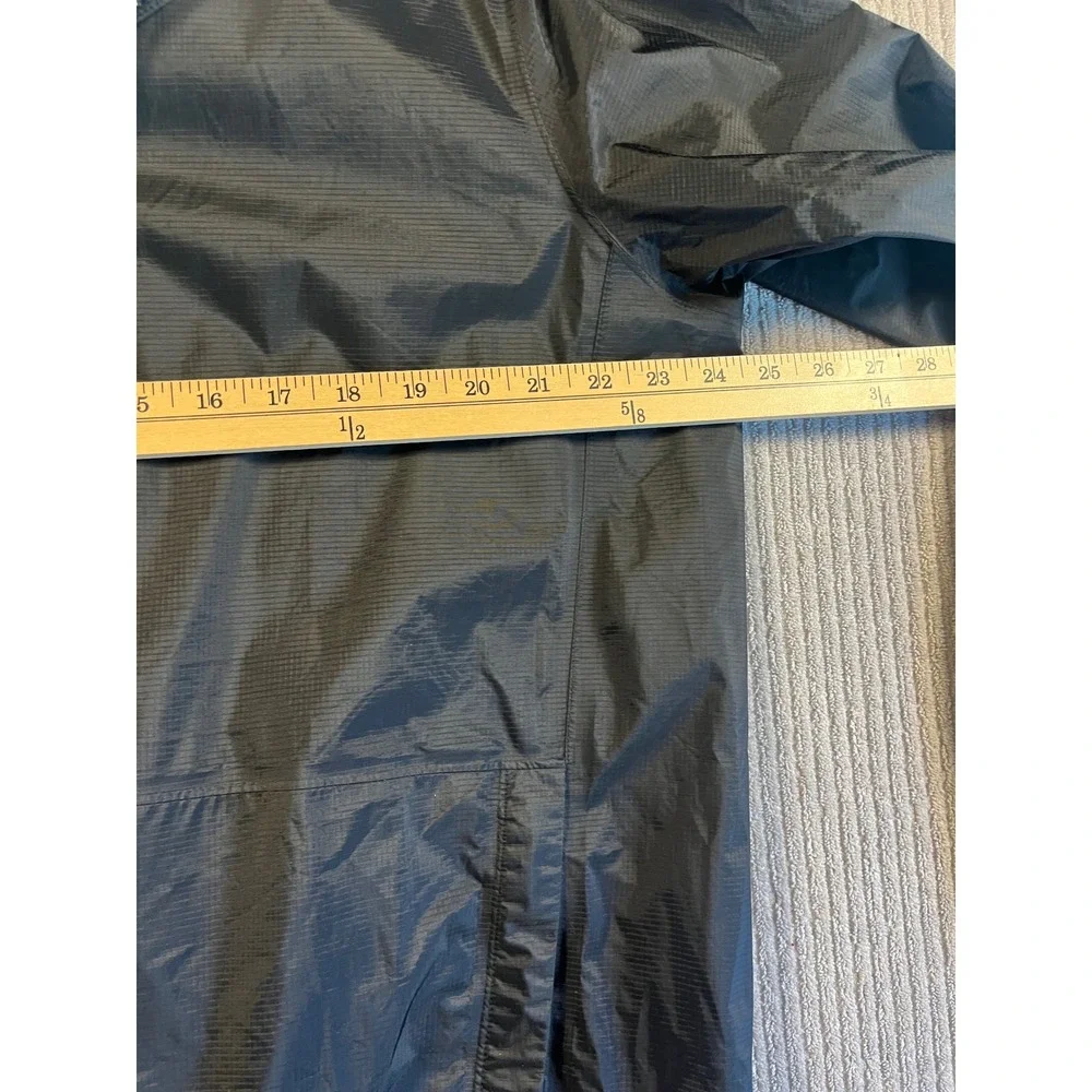REI Co-op Rainier Rain Jacket Mens Large Tall Black Waterproof Hooded Shell L T
